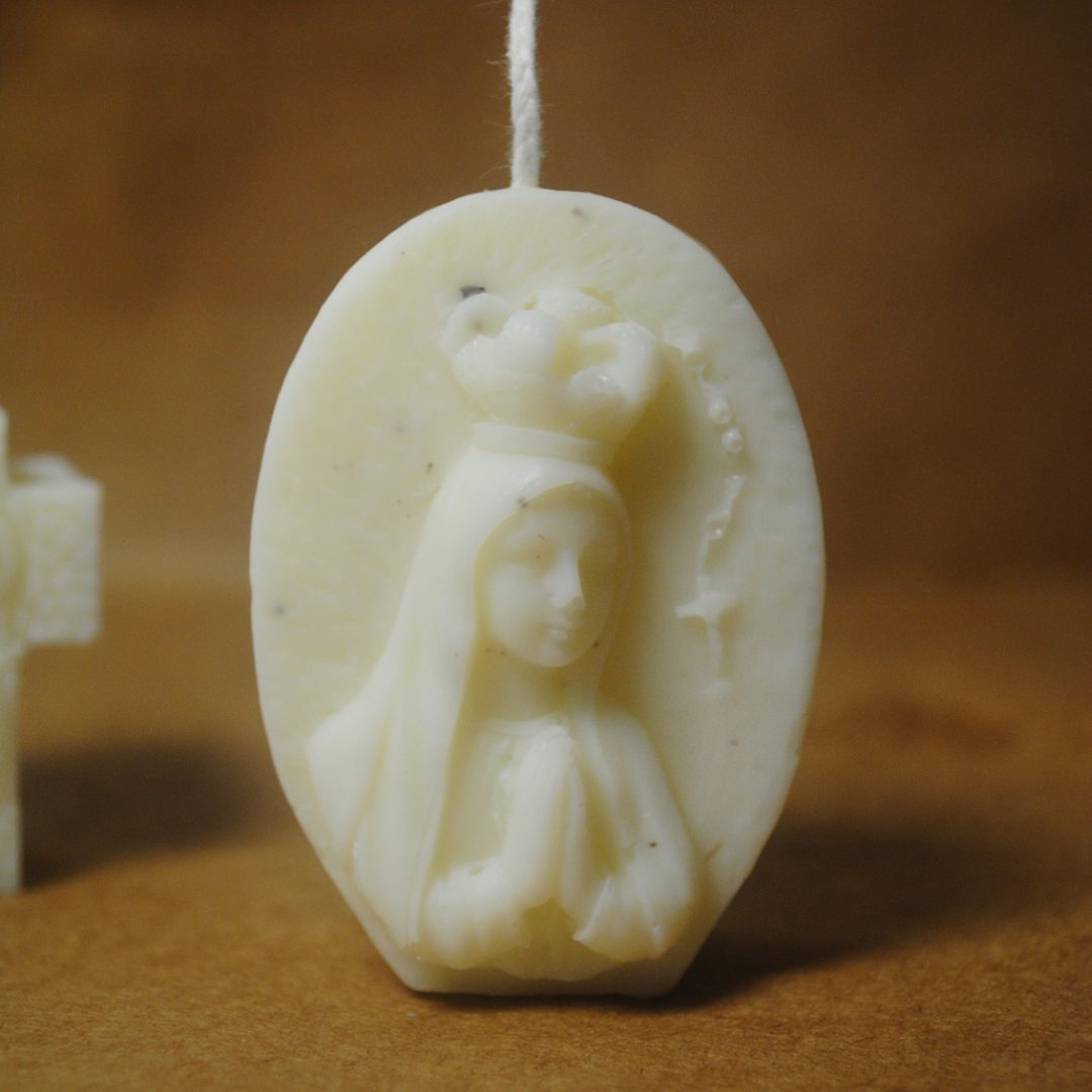 Virgen en Vela o Jabón Artesanal