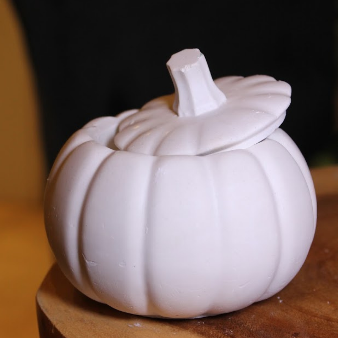 Vela Calabaza en Base de Yeso