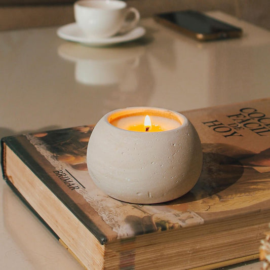 Velas con Base de Yeso Circular